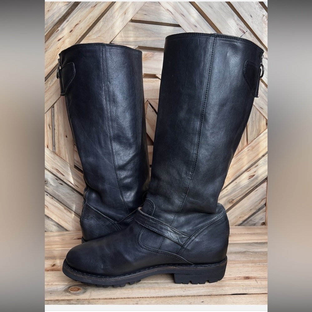 Fiorentini + Baker Women's Jules Jade D Leather Knee Riding Moto Zip Up Boots 6 - Picture 12 of 16